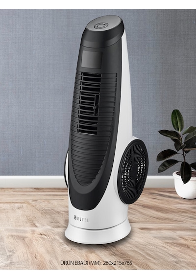 Dijitsu Vn55 Kule Tipi Vantilatör - Uzaktan Kumanda, 90w, Geniş Salınım, 3 Hız Ayarı, Otomatik Zamanlayıcı