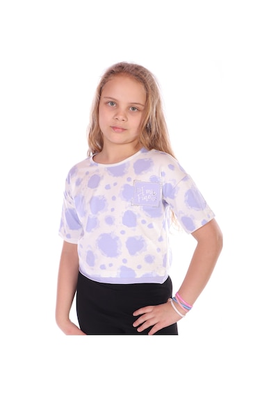Toontoy Kids Toontoy Kız Çocuk Im Fıne Nakışlı Batik Tişört Mavi