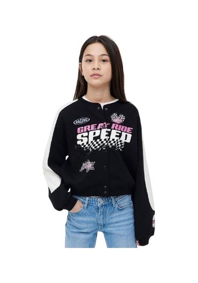 Speed Kız Çocuk Kolej Hırka Siyah
