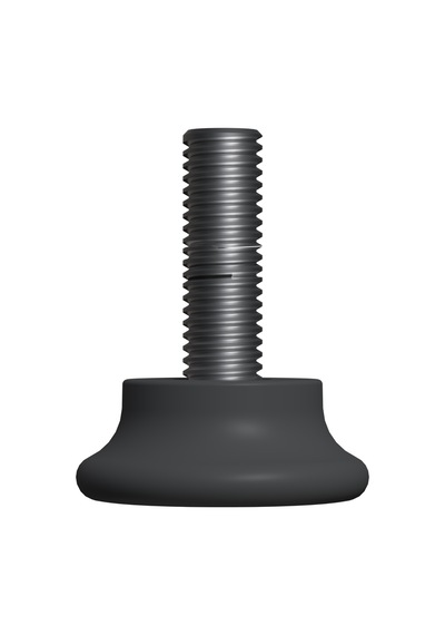 Cateksss M8x25 Düz Bingo Ayak, Pingo Ayak Çap:30 Mm Gri - 5 Li Paket