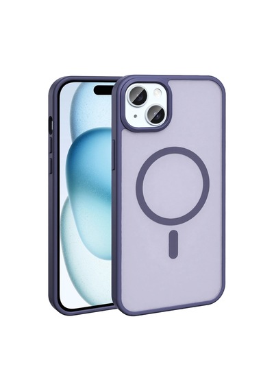 Apple iPhone Uyumlu 14 Plus Kılıf M-safe Şarj Özellikli Mat Arka Yüzey Zore Sio Kapak Çok Renkli