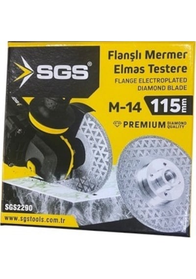 Sgs Elektrolize Testere Flanşlı Çift Yüz Elmaslı 115mm Sgs2290