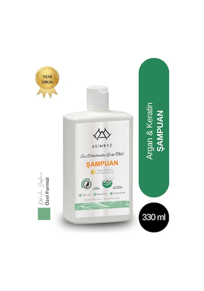 Asimeyz Biberiye Argan Egzema Ve Saç Dökülmesine Kepek Karşıtı Onarıcı Şampuan 330 ML