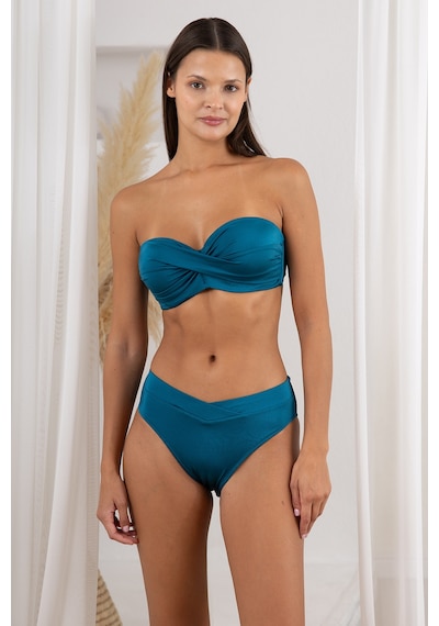 Lapıeno Kaplı Straplez Bikini Takım 4247 Petrol