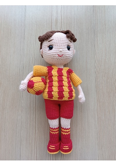 El Yapımı Amigurumi Taraftar Bebek/türkiye/gs/fb/ts/bjk / Hediyelik/koleksiyonluk 33 Cm