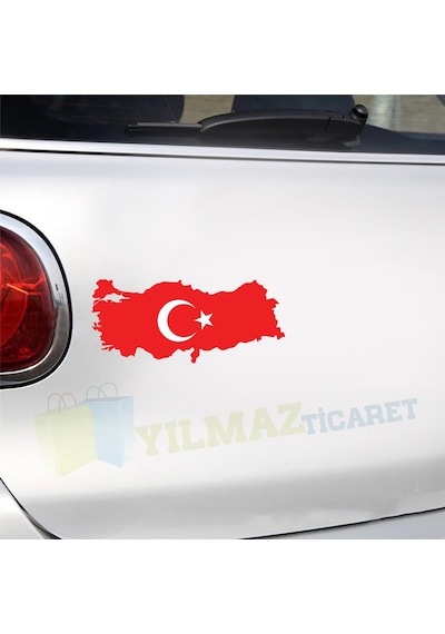 Türk Bayrağı Türkiye Ön Arka Cam Oto Sticker Etiket Çıkartma 1 Ad