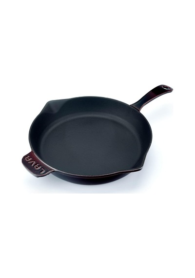 Lava Metal Premium Serisi - Döküm Kızartma Tavası, Yuvarlak, 28 Cm, Majolik Mor Diğer
