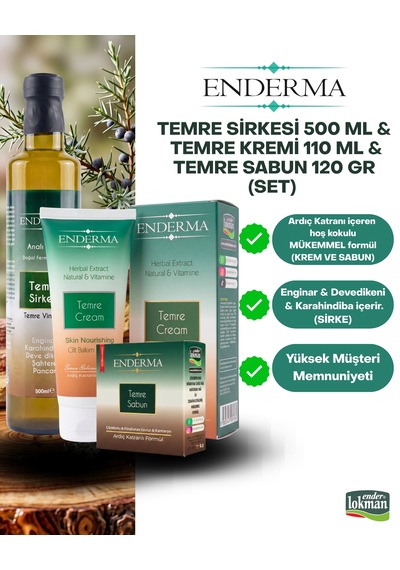 Temre Krem 110ml + Temre Sabun 120gr + Temre Sirkesi 500ml