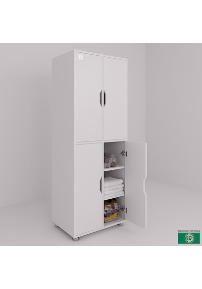 Çok Amaçlı Dolap Banyo, Mutfak, Vb. Geniş Depolama Alanına Sahip Beyaz Çok Amaçlı Dolap Banyo, Mutfak, Vb. Geniş Depolama Alanına Sahip Beyaz