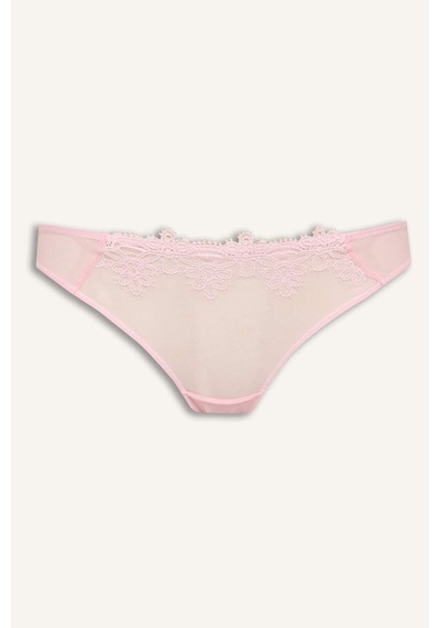 Defacto Dantel Detaylı Tül Brief Külot F7961ax26sppn648 Pembe-pn648