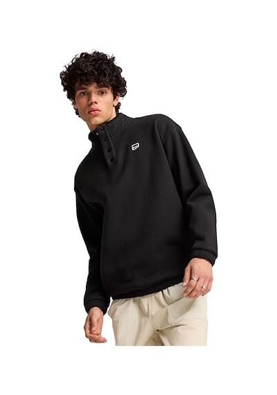 Puma Downtown Polarfleece Crew Erkek Günlük Sweatshirts 62675301 Siyah 62675301 Siyah