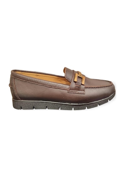 Venüs 25075610k Yumuşak Esnek Deri Loafer Kadın Ayakkabı Kahve