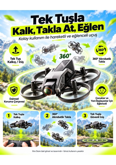 720p Kameralı Wifi Fpv Drone Çift Bataryalı 150 Metre Kontrol Mesafeli Tek Tuş Kalkış İniş 360 Takla