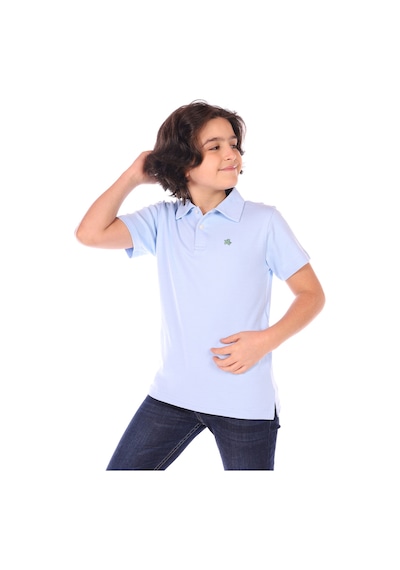 Toontoy Kids Toontoy Erkek Çocuk Polo Yaka Düğmeli Kısa Kollu Tişört Mavi