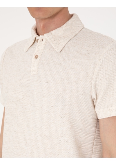 Pierre Cardin Erkek Bej Tişört 50303867-vr011 Bej
