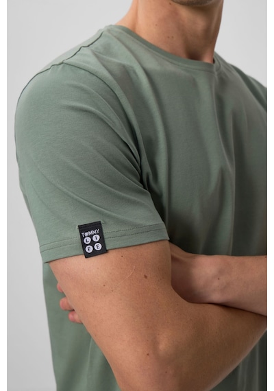 Tommy Life Açık Yeşil Erkek Basic Kısa Kol Standart Kalıp O Yaka T-shirt - 87911 CAMEL