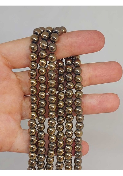 Yasam Tohumu Hematit Taşı Dizi 6mm 48128 Mavi