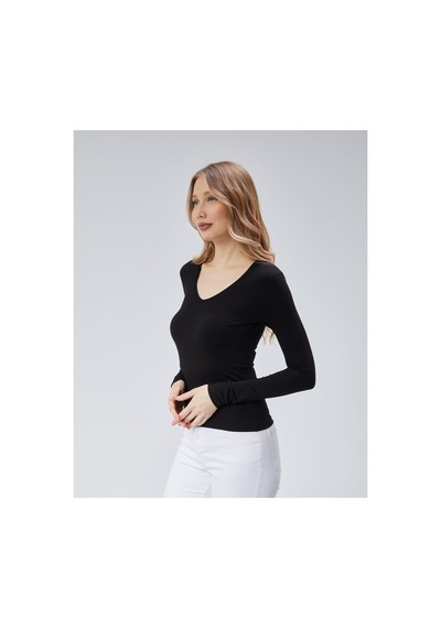 Virago 2'li Soft Cotton V Yaka Uzun Kol Bluz/body Siyah - 687153500 Siyah - 687153500 Siyah Virago 2'li Soft Cotton V Yaka Uzun Kol Bluz/body Siyah - 687153500 Siyah - 687153500 Siyah