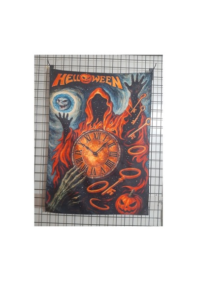Owl Bag Time Of Halloween Desenli Tasarım Duvar Halisi