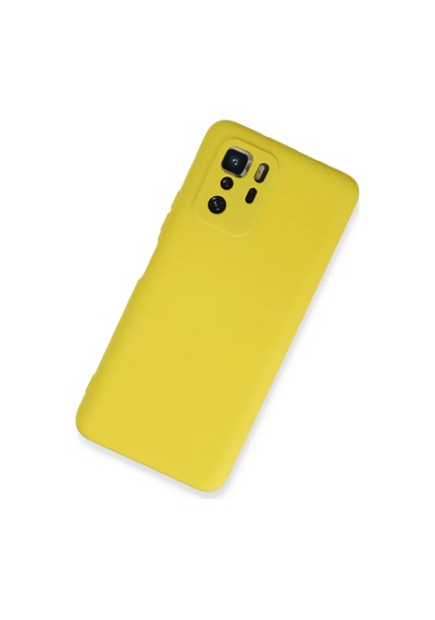 Newface Xiaomi Poco X3 Gt Kılıf Nano İçi Kadife Silikon - Sarı