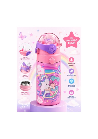 550ml Çelik Matara 2635 Çok Renkli