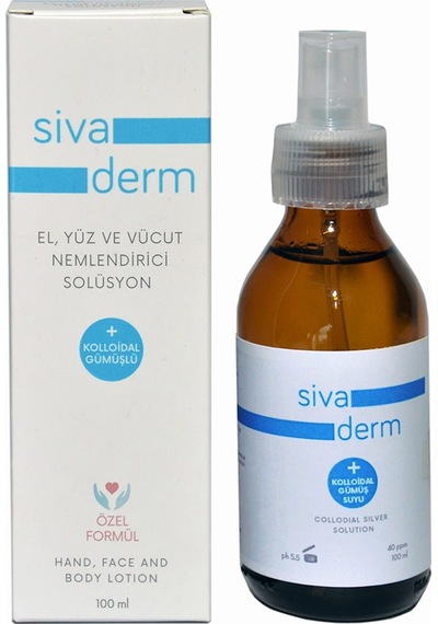Siva Derm El Yüz ve Vücut Nemlendirici Gümüş Solüsyon 100 ML