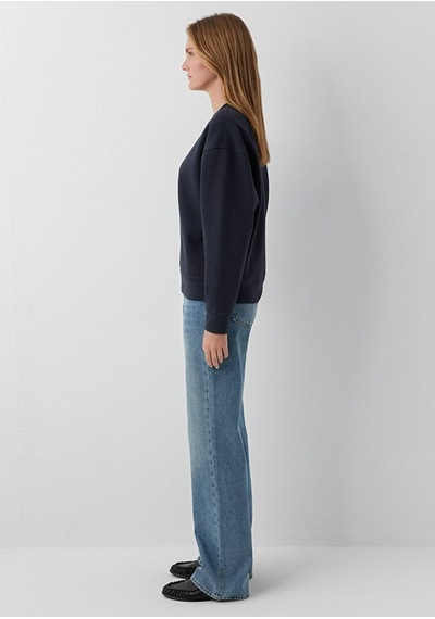 Mavi Yuvarlak Yaka Basıc Sweatshırt Kuzgun Lacivert Kadın Sweatshirt M1s10576-70499