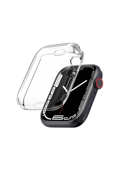 Microsonic Apple Uyumlu  Watch Series 8 45mm Kılıf 360 Full Round Soft Silicone