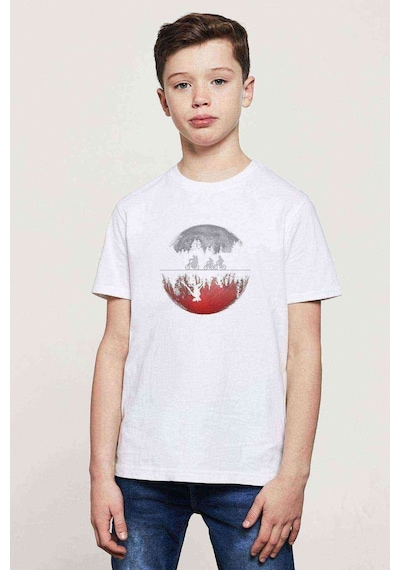 Tshirthane Stranger Things Eleven Dustin Demogorgon Bike Baskılı Unisex Çoc