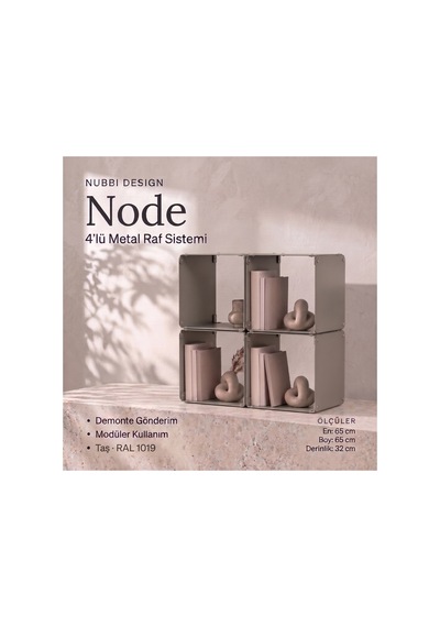 Node 4 Lü Modüler Metal Komodin Açık Raflı Küp Tasarım Başucu Sehpası Bej - 940098009 Bej Node 4 Lü Modüler Metal Komodin Açık Raflı Küp Tasarım Başucu Sehpası Bej - 940098009 Bej