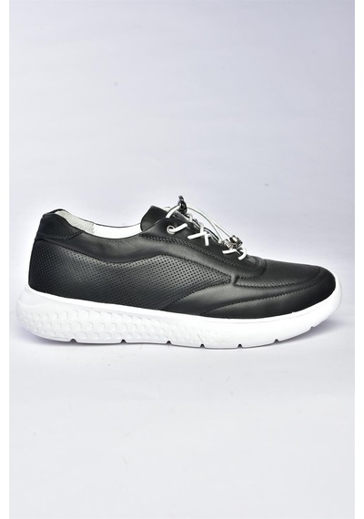 Fox Shoes P540502403 Siyah Hakiki Deri Kadın Spor Ayakkabı Siyah