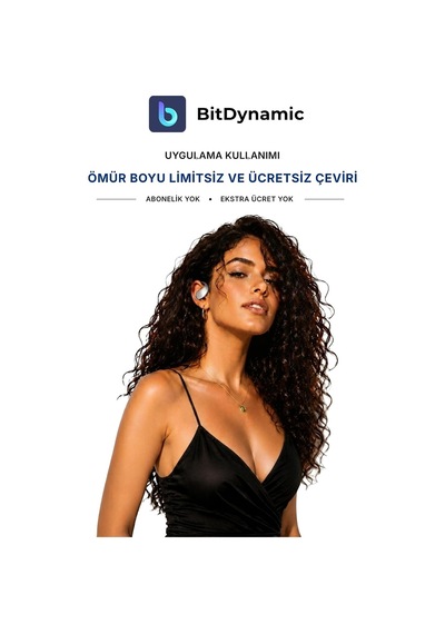 Aı Canlı Çeviri Kulaklık Bluetooth5.4 100+ Dil Anlık Tercüme Görüşme Çeviri Açık Kulak Tws Enc