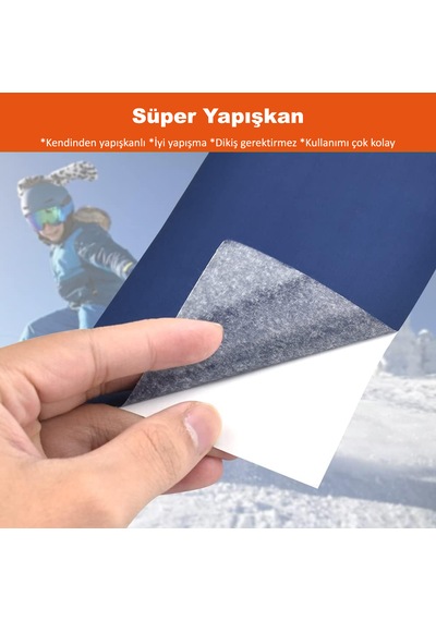 Yapışkanlı Polyester Mont Tamir Yaması 36 Adet Bordo
