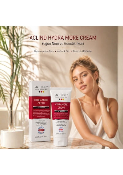 Aclind Hydro More Cream Yoğun Nem Ve Pürüzsüz Cilt Bakım Kremi