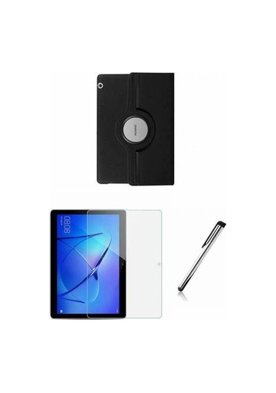 Huawei Uyumlu Mediapad T5 Dönerli Kılıf +Ekran Koruyucu+Tablet Kalemi