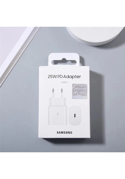 Samsung Samsung 25w Süper Hızlı Şarj Adaptörü Usb-c Galaxy Uyumlu S23 Fe/s24/a53/a54 Bizedistribütör Garantili