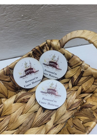 Umre Hediyelik Mdf Magnet Kişiye Özel 20lik Çok Renkli
