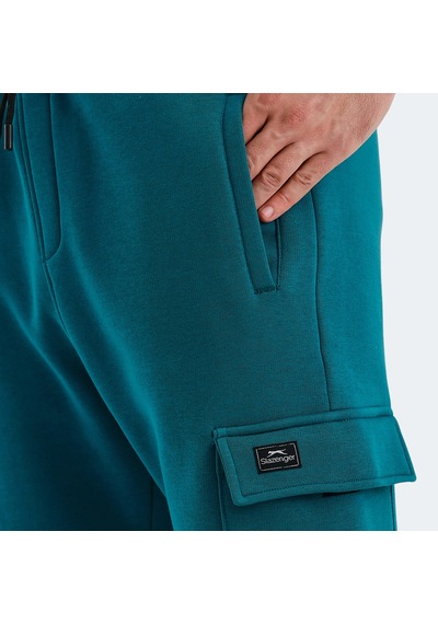 Slazenger VALORA Erkek Cepli Dar Paça Petrol Eşofman Altı