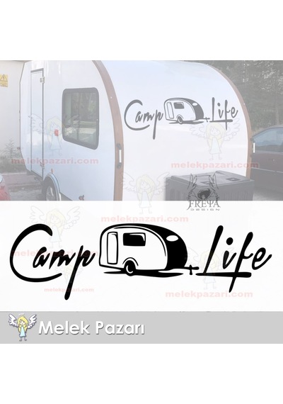Camp Life, Kamp Hayatı Karavan Sticker, Karavan Çıkartması