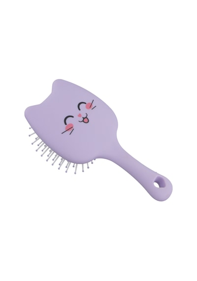 Beauty Kids Kitty Puf Açma Tarama Saç Fırçası Lila