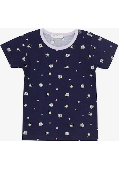 Breeze Kız Bebek Şortlu Pijama Takımı Taç Desenli 9 Ay-3 Yaş, Lacivert-lacivert Lacivert