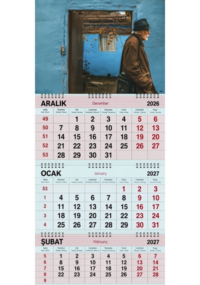 2027 Yılı Gemici Takvimi ---mavi Duvar