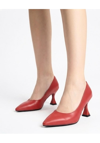 Asmi Shoes Kadın Flora Kırmızı 6 Cm İnce Topuklu Stiletto