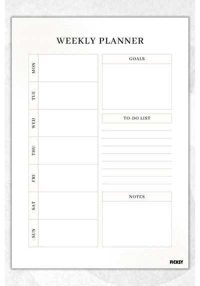 Haftalık Planlayıcı - A4 Ebat Yapılacaklar - 30 Yaprak - Weekly Planner - 0674 Çok Renkli