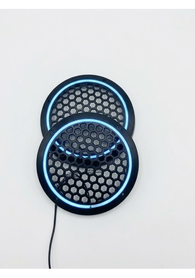 20cm Buz Mavisi Neon Ledli Hoparlör Kapağı