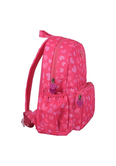 Me Team Love Pembe Kalpli Kız Çocuk Okul Çantası Çok Renkli
