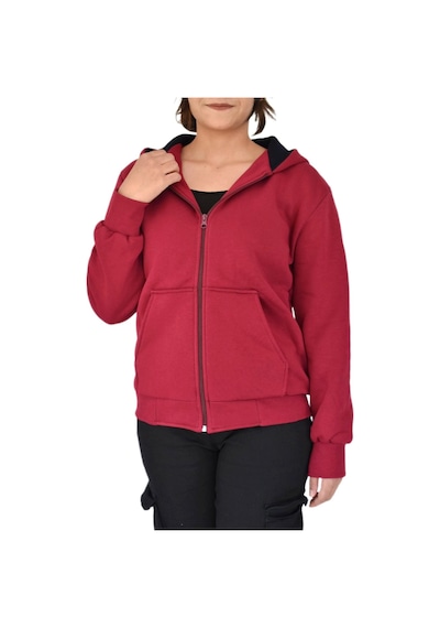 Kadın Bordo Kapüşonlu Sweat KLM001 BGL-ST02290