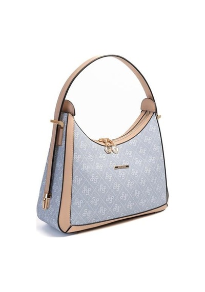 Silver Polo Sp1187 Kadın Omuz Çantası Monogram Mavi-ten