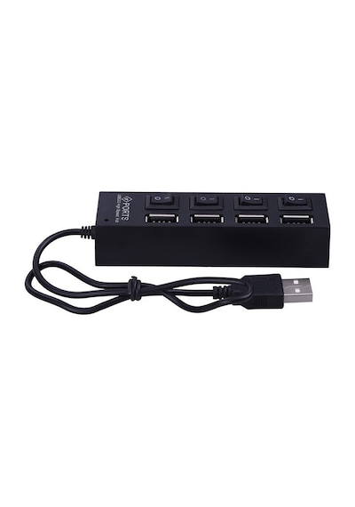 4 Port Usb 2.0 Hub Çoğaltıcı Çoklayıcı Switch Işıklı Anahtarlı