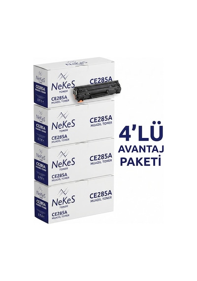Nekes Toner Hp Laserjet Pro M1130 / M1132 / M1132 Mfp 85a Siyah Muadil Toner 4' Lü Paket - Çipli / Ce285a